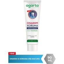 Agarta Doğal Onarım Koruma Komple Bakım Diş Macunu 90 ml Paraben İçermeyen Vegan Krem