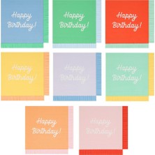 Meri Meri - Happy Birthday Peçeteler - L - 16 Adet