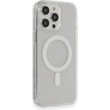 The Gencoo Iphone 14 Pro Max Kılıf Matte Şeffaf Magneticsafe - Şeffaf