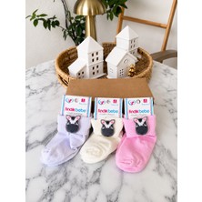 Fındık Bebe 3’lü Unisex Bebek Çorap Seti – Kutulu Bebek Hediyesi, Yenidoğan Hediye Çorap Bebek Çorapları