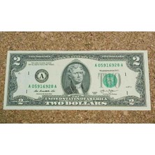 Gündüz Ticaret 2013 Abd 2 Dolar Prefix A-A Seri Yabancı Kağıt Para Çil Görseldeki Ürün Gönderilecektir / K-18