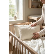 Çift Katlı Müslin Çocuk Yastık KILIFI%100 Pamuk 35X45 cm 2'li Bebek Çocuk Kılıf Seti Ekru
