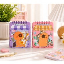 Gmn Collection Yeni Sezon Yeni Seri Capybara Figürlü Canlı Renkli Stickerlı Küçük Boy 2li Not Defteri Seti  13*11 cm