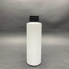 150 cc Mat Beyaz Sert Pe Şişe - Siyah Contalı Kapaklı- 150ML Plastik Şişe x 10 Adet