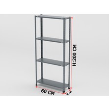 Ayyıldız Raf 31X60 4 Katlı Çelik Raf & Depo Rafı & Arşiv Rafı & Kiler Rafı