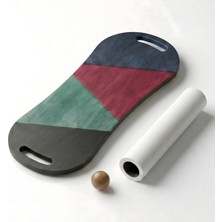 Renkli Denge Tahtası Balance Roller Board Çift Fonksiyonlu Sörf Eğitim Tahtası Kaykay Eğitim T