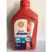 Shell Yağ 20/50 Advance 4t Ax3 Mineral 1 Lt Motosiklet Yağı