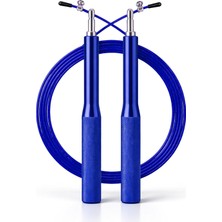Premium AYARLANABILIR%100 Çelik Atlama Ipi Uzunluk Ayarlı Atlama Ipi Jump Rope Mavi