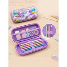 Tüftürük Premium Qualtiy Unicorn Kalem Kutusu Mor