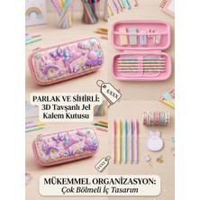 Tüftürük 3D Premium Tavşan Desenli Kalem Kutusu Pembe