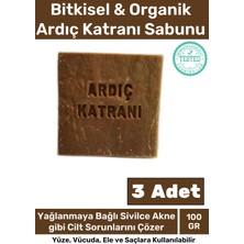 Floranova %100 Doğal Bitkisel El Yüz Vücut Saç Cilt Orijinal Vegan 3'lü Ardıç Katranı Sabunu