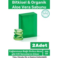 Floranova Özel Üretim %100 Doğal Koku Yüz Cilt Beyazlatıcı Organik Nemlendirici Aloe Vera Sabunu 2 Adet