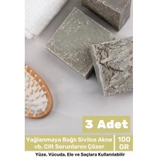 Floranova Lüks %100 Doğal Güzel Kokulu El Yüz Saç Vücut Cilt Orijinal Bitkisel Termal Kil Sabunu 100G - 3 Adet