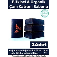 Floranova Özel Üretim %100 Doğal Koku Yüz Cilt Beyazlatıcı Organik Nemlendirici Çam Katranı Sabunu 2 Adet