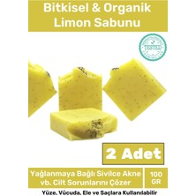 Floranova Özel Üretim %100 Doğal Güzel Kokulu El Yüz Saç Vücut Cilt Orijinal Limon Sabunu - 2 Adet