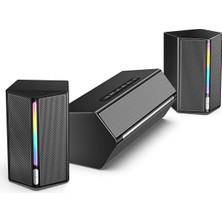 Ampligame A22 Rgb Gaming Hoparlör - Subwoofer'lı Pc Ses Sistemi - 3.5mm Aux Girişli - Masaüstü