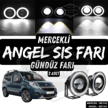 Şüscaroto Aksesuar Fiat Fiorino 2008-2023 Uyumlu Üniversal Mercekli Angel Sis Farı Metal 76 mm B