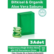 Floranova Özel Üretim %100 Doğal Koku Yüz Cilt Beyazlatıcı Organik Nemlendirici Aloe Vera Sabunu 3 Adet