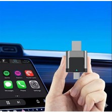 Kablosuz Carplay ve Android Auto Adaptörü Mini Ergonomik 2in1
