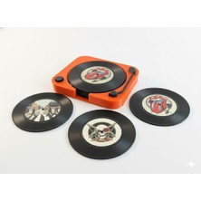 Retro Plak Bardak Altlığı ve Magnet Seti