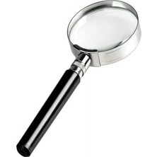 100 mm 1 Adet 6x Plastik Sap Çerçeveli 10 cm Merçek Okul Büro Ofis Krom Kaplama Büyüteç
