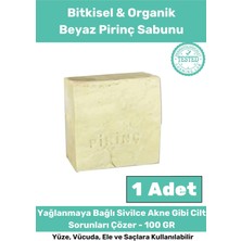 Floranova Özel Seri %100 Doğal Güzel Kokulu Yüz Cilt Beyazlatıcı Organik Nemlendirici Beyaz Pirinç Sabunu