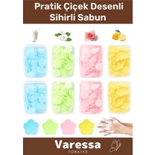 Floranova Premium Taşınabilir Çok Dilimli Kamp Çocuk Dış Mekan Tuvalet Pratik Çiçek Desenli Sihirli Sabun