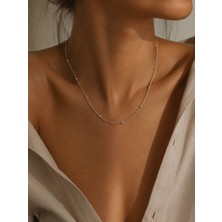 Adam & Eve Fashion Adam&eve Fashion Küre Detaylı Ince Kadın Zincir Kolye Silver