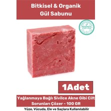 Floranova Özel Seri %100 Doğal Koku Yüz Cilt Beyazlatıcı Organik Nemlendirici Gül Sabunu 1 Adet