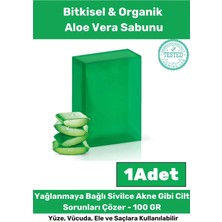 Floranova Özel Seri %100 Doğal Koku Yüz Cilt Beyazlatıcı Organik Nemlendirici Aloe Vera Sabunu 1 Adet