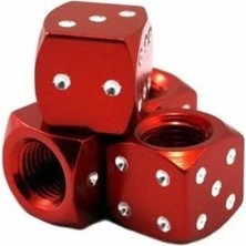 Zar Desenli Metal Sibop Kapağı Kırmızı Renk 2 Adet