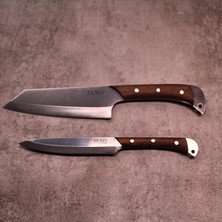 Alaz: Kiritsuke Japon Şef Bıçağı ve Fileto &amp; Doğrama Bıçağı Seti - El Yapımı Mutfak
