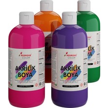Red Rose Ara Renkler Akrilik Boya 4'lü Set 4X500 gr