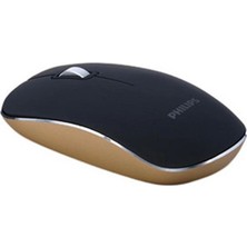 Everest Philips SPK7323-93 Black And Gold Kablosuz Sessiz Optik Mouse