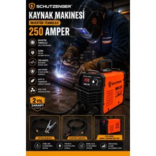 SCHUTZENGER 250 Amper Inverter Kaynak Makinesi Dijital Göstergeli 2.5 3 Çubuğu Sorunsuz Eritir TH12
