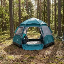Go İthalat 4 Kişilik Otomatik Kamp Çadırı - Altıgen Tasarım, Çift Kapılı, Suya Dayanıklı, Hızlı Kurulumlu Geniş Aile Outdoor Çadırı 240X240X160 cm (5250)