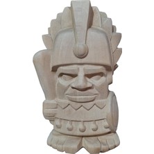 Ahşap Dekoratif Büst Heykeli Maya Totem