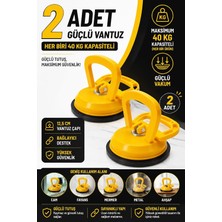 2 Adet Güçlü Vakumlu Cam Taşıma Vantuzu Seti 12,5 cm – Her Biri 40 kg Taşıma Kapasiteli, Fa