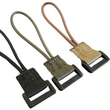 Utx 3'lü Paket Taktik Tüfek Askı Kayışı Montaj Ucu – Paracord Bağlantı Aparatı (Haki-Siya