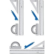 Artlantis Cetvel Takımı 30 cm 3 Paket Yıldızlar Cetvel Pergel Gönye Iletki Şeffaf Çizim Tak�