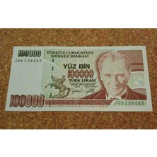 Gündüz Ticaret 7.emisyon 100.000 Lira Kağıt Para Çil Güzel Numara Radar 34443 Görseldeki Ürün Gönderilecektir/k-20