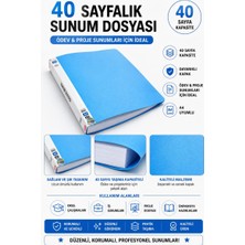 Glanart A4 Boy Için  Noki Sunum Dosyası 40 Sayfa (Hazır Poşetli Dosya) 1 Adet