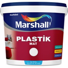 Marshall Plastik Mat Siyah Su Bazlı Silinebilir Iç Cephe Boyası 2,5 L