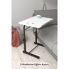 Eğim Yükseklik Ayarlı Laptop Sehpası Kahvaltı Ders Çalışma Bilgisayar Ofis Yemek Masası Met