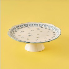 Bella Maison Mabel Stoneware Kek Standı, Mavi, 32