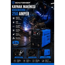 SCHUTZENGER 250 Amper Inverter Kaynak Makinesi Dijital Göstergeli 2.5 3 Çubuğu Sorunsuz Eritir TH14