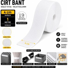 Cırt Cırt Bant Beyaz 4 Çift Güçlü Yapışma Özellikli