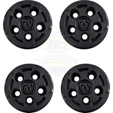 Otokap Universal Peugeot Boxer 5 Bijon Siyah Jant Göbeği 4 Lü Takım Jant Göbek Kapağı Uyumlu Set