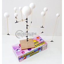 Hobialem Gezegen Sistemi Maketi, 9 Parça, Güneş Sistemi, Eğitici Maket, Model Gezegenler