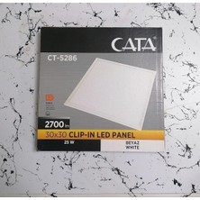 Cata Sekizgen LED CT-5286 25 Watt 30X30 Klipin LED Panel Beyaz Işık